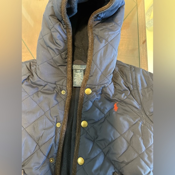 Polo Ralph Lauren Baby Boy Quilted Snow Suit  Size 12 Months Navy Blue - Picture 4 of 5